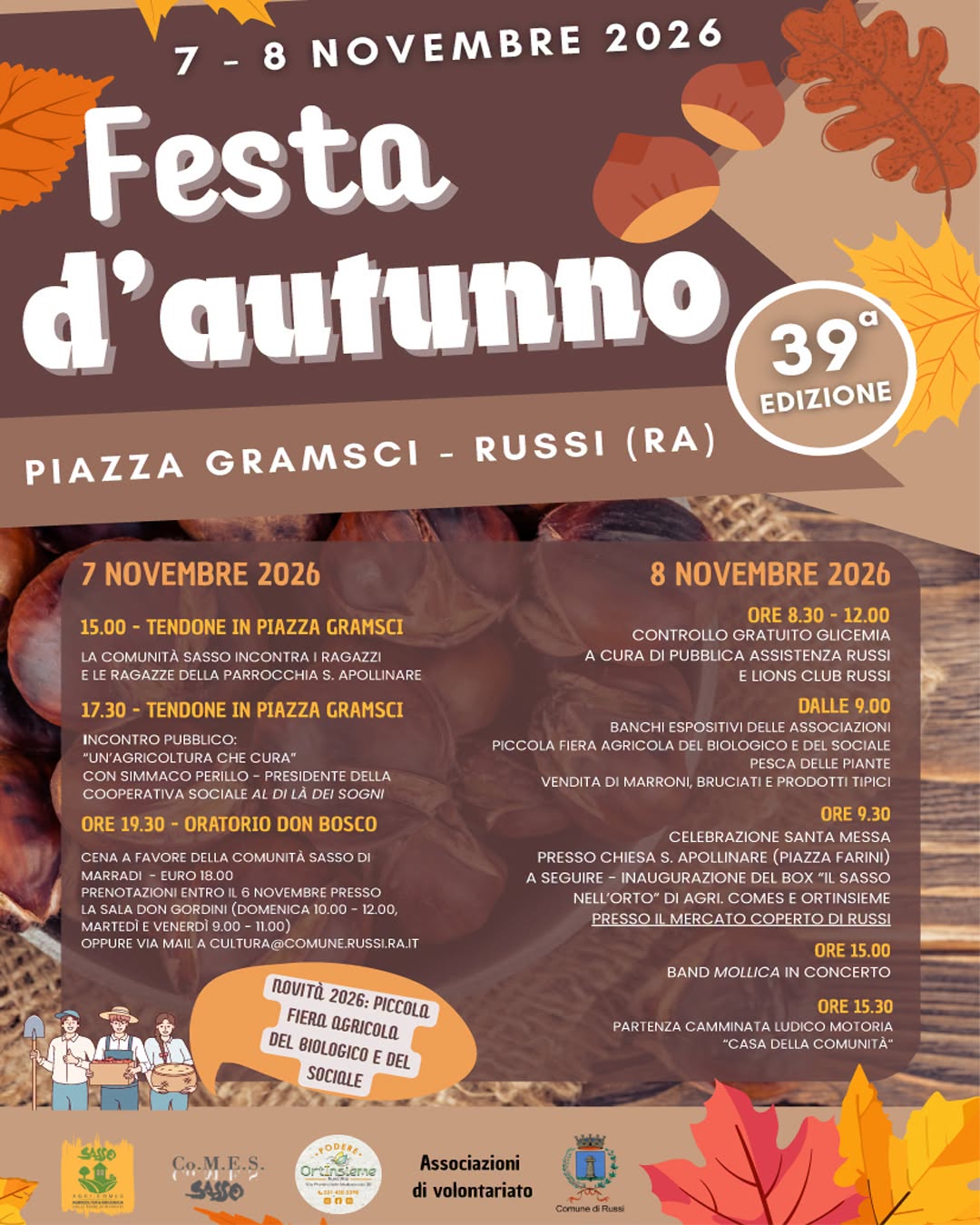 FESTA D’AUTUNNO CON LA COMUNITA’ DEL SASSO DI MARRADI